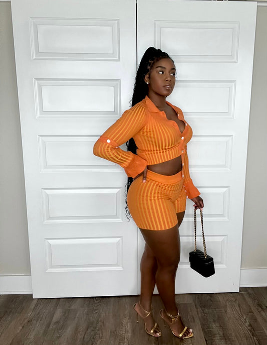 Class & Sass Short Set Orange