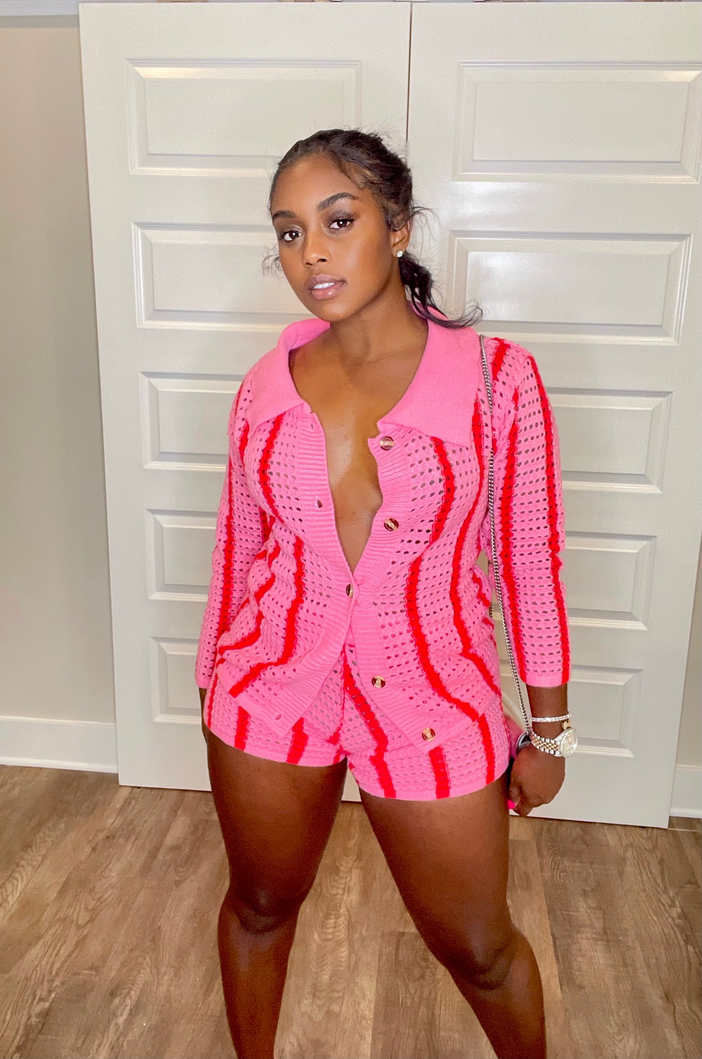 Pink Striped Two Piece Set (Will ship 7/14/2022)